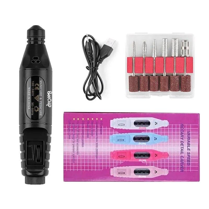 Professional Electric Nail Drill Fast Charging Highly Efficient Heat Dissipation Multi-Functional Nail Drill Tool Home Use
