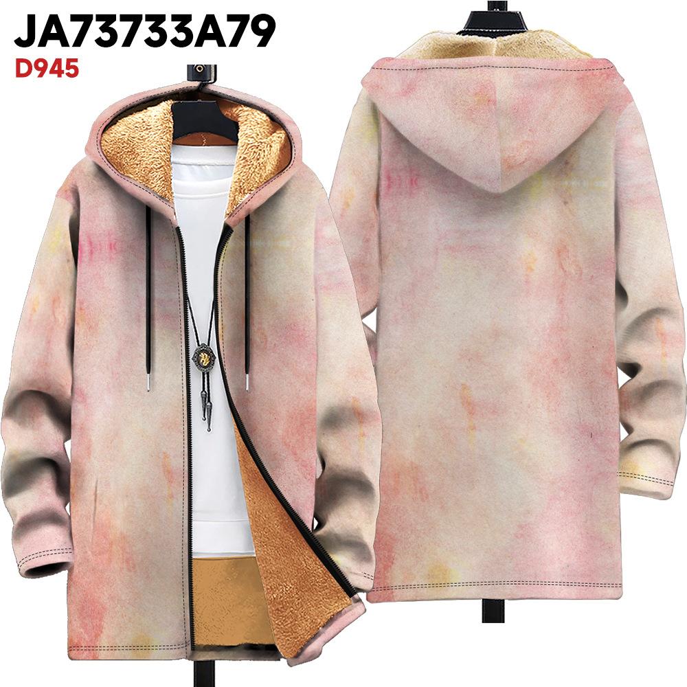 

Новая куртка: разноцветные элементы узора, кардиган с капюшоном на молнии, утолщенная зимняя флисовая одежда с подкладкой, желтая подкладка, модная хлопковая одежда 4XL