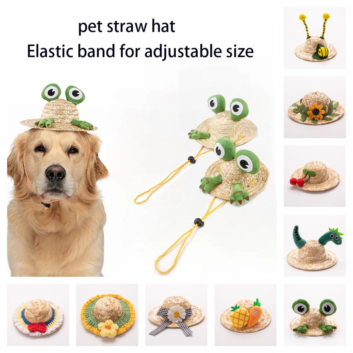 

Pet Cat Dog Straw Hat Sombrero Pet Birthday Hat Pet Sun Cap Dog Funny Hat Cat Funny Hat for Crossdress Photo Props Teddy Bichon 1pc
