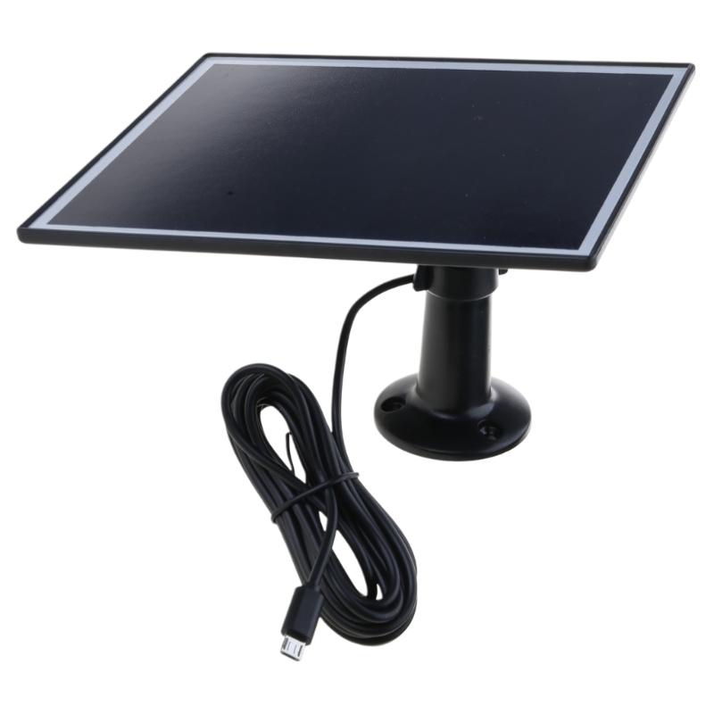 Panel Solarny Płyta Ładująca z Kablem Ładującym USB 5Pin do Kamer Bezpieczeństwa Wodoodporny IP65 5V 6W Zewnętrzny Zasilacz