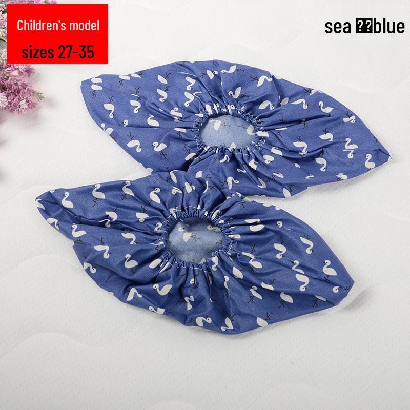 Reusable, Breathable Cotton Shoe Covers - Washable, Thickened, Wear & Stain Resistant, Dust-Proof; Ideal for Students, Computer Rooms, Unisex