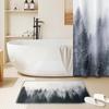 Misty Forest Bathroom Rug Thin Doormat Floor Mat Absorbent Quick Dry Non Slip Diatomaceous Mud Mats with Rubber Backing Tub Sink Laundry Kitchen