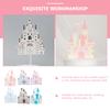 6 Pcs Castle Cake Insert Ornament Decorations Girls Birthday Cupcake Topper Wedding Decorate