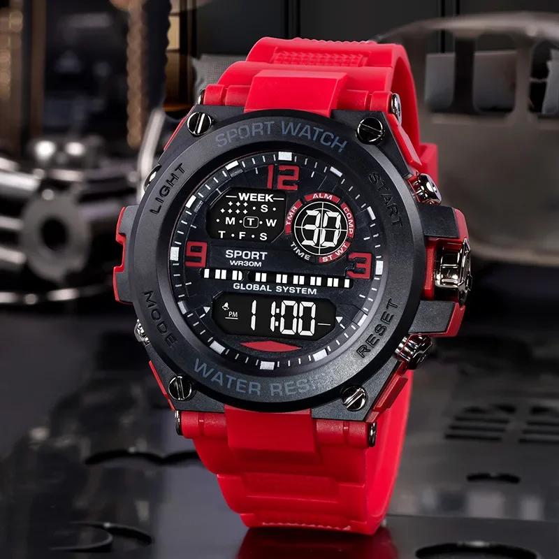 Top Luxury Electronic Watch for Man Outdoor Men's Sports Watches Stopwatch Waterproof Calendar Kids Digital Clock gift