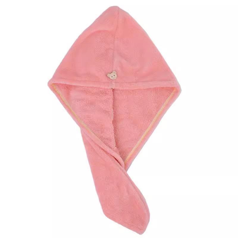 Women's Quick-Dry Double-Layer Coral Fleece Hair Cap