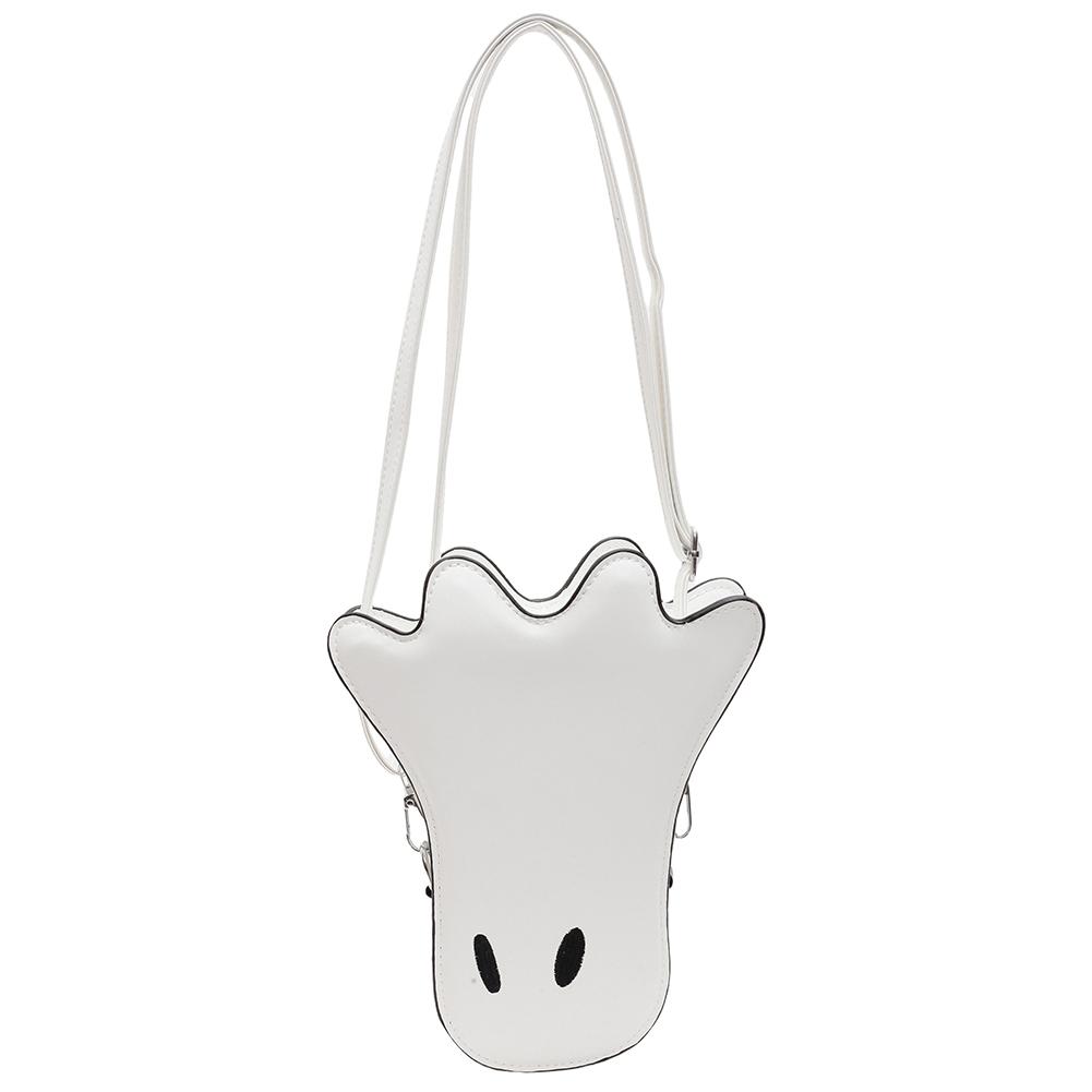 Funny Ghost Leather Shoulder Bag Lightweight PU Material Ladies Handbag Water Proof for Halloween