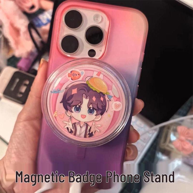 Rotatable Acrylic Phone Airbag Stand with Magnetic Brooch