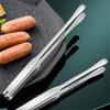 3Pcs/pack Kitchen Cooking Tongs Stainless Steel Barbecue Tongs Tweezers Grill Food Clamp for BBQ Ham Sausage Bacon Meat Salad