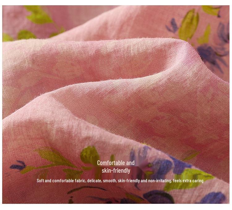 Chemise Casual Lâche Artistique Rétro à Manches Cinq-Quarts pour Femme 2025
