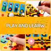 LED Light-Up Switch, Stress Relief Board Travel Toy, Montessori Activity Board, Bus Sensory Board Toy,