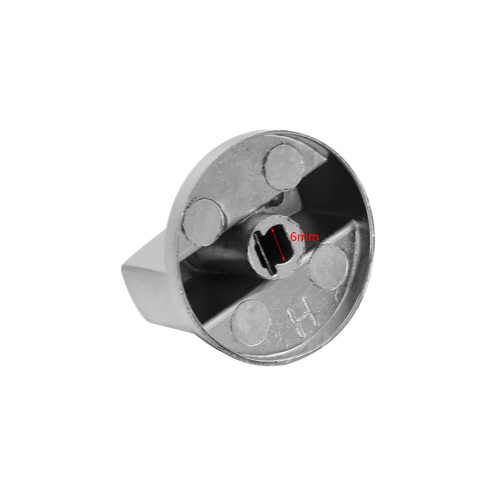 2Pcs 6/8mm Kitchen Cooker Gas Stove Oven Universal Metal Rotary Switch Control Knobs Replacement Cooktop Accessories
