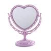 Retro European Heart-Shaped Double-Sided Desktop Makeup Mirror