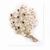 Lanhao Elegant European-American Pearl Bouquet Brooch for Coats and Windbreakers
