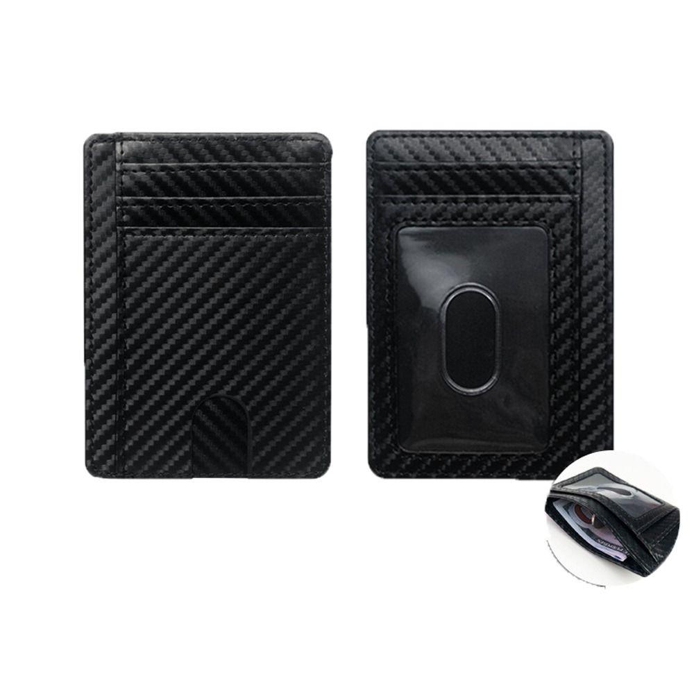 Anti Theft PU Coin Purse 8 Slots Simple Card Case Portable Leather Credit ID Card Holder Travel