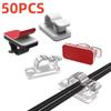 10/50Pcs Self Adhesive Cable Clips Cord Management Wire Holder Organizer Clamp Desk Tidy Cable Manager In Car Home Office Clips