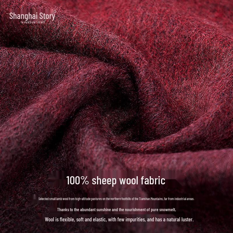 Unisex 100% Wool Gradient Scarf & Shawl