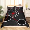 Modern Geometric Lines Three-Piece Quilt Cover Digital Printing Bedding Set Bed Cover