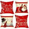Christmas Linen Pillowcase: Home Sofa Decor & Car Lumbar Support Cushion Cover