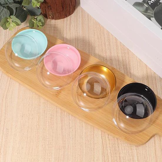 50Pcs Cake Packaging Box Set Transparent Plastic Mini Cupcake Boxes with Secure Lid Bakery Gift Box for Small Cakes Pastries Desserts Cookies