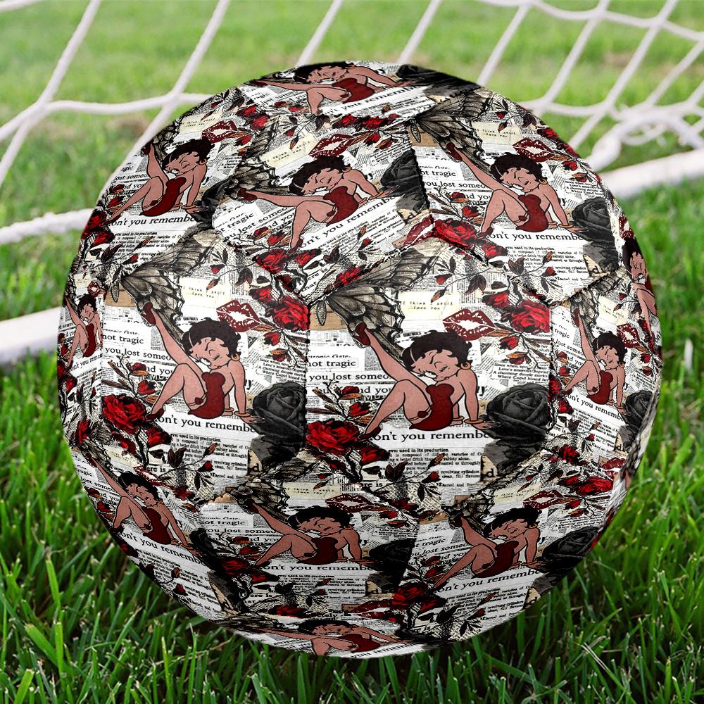 Sexy Doll Print Size 5 Soccer Ball, Standard Match Football for Sports Game and Team Practice, Ideal Gift for Soccer Fans