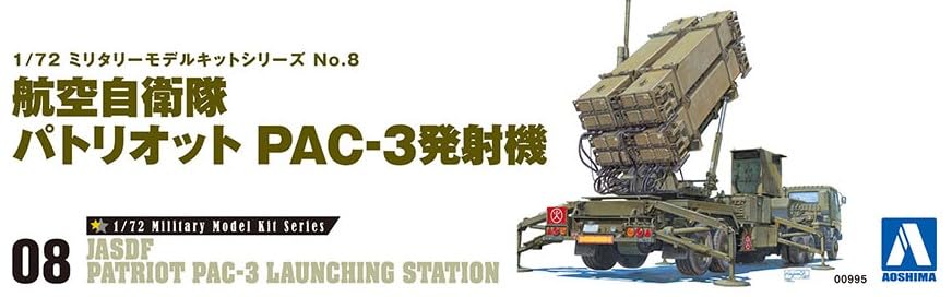 Aoshima Bunka Kyozai Military Model Series 8 Japan Air Force Patriot Launcher Plastic Model Kit Co., Ltd. (AOSHIMA) 1/72 No. Self-Defense PAC-3