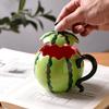 Lustige Kaffeetassen 300ml Wassermelone Mit Strohdeckel Teetasse Auslaufsichere Kaffeetassen Für Mutter Freundin Schwester Tochter Geburtstag