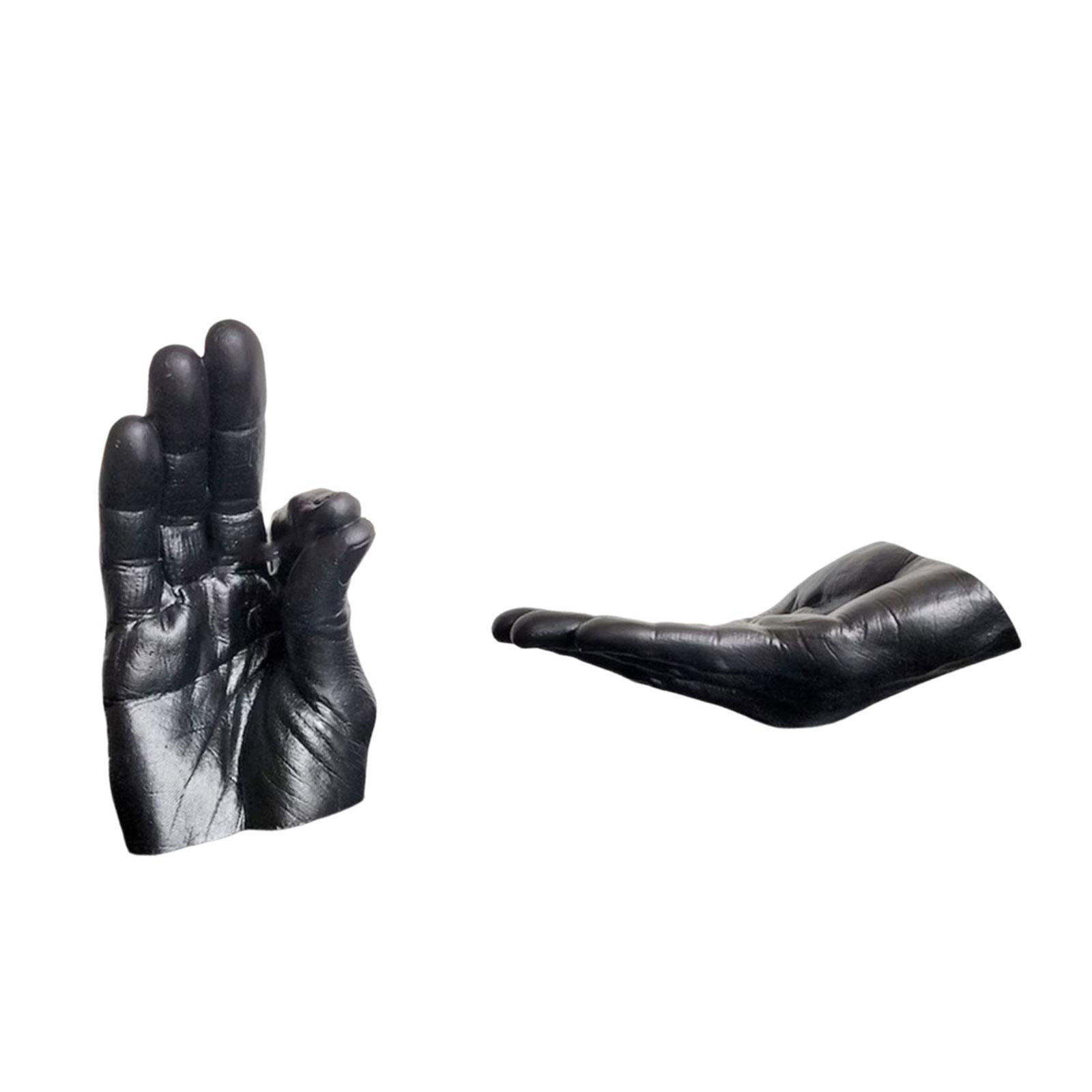 

Elegant Hand Shape Incenses Burners with Ashes Catchers Handcrafts Incenses Stick Holder Set for Home Desktop Decors чёрный