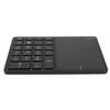 Vbestlife 22-Key Wireless Numeric Keypad with Touchpad, Wireless BT4.2 Rechargeable, Compatible with iOSWindows (Black)