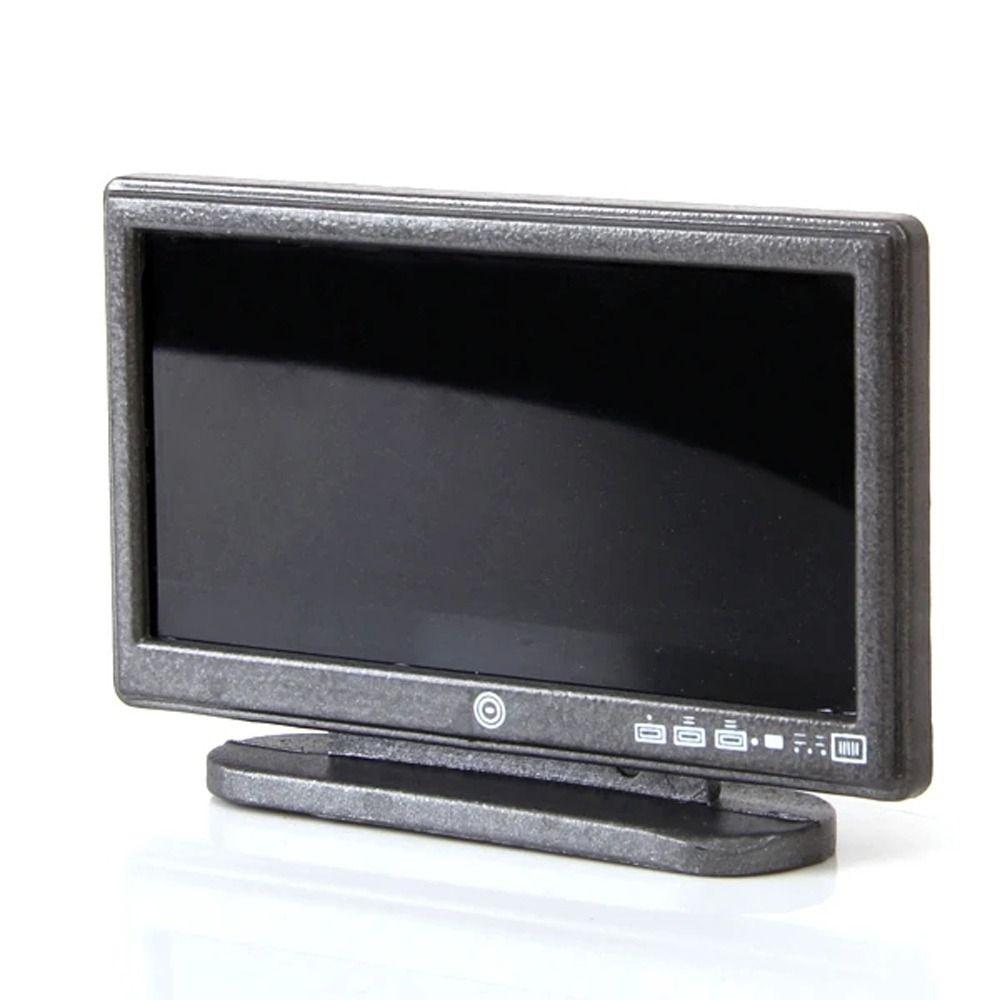 Simulation Doll House TV Flat-Panel Dollhouse Remote Control Miniature Television  Kids Gift