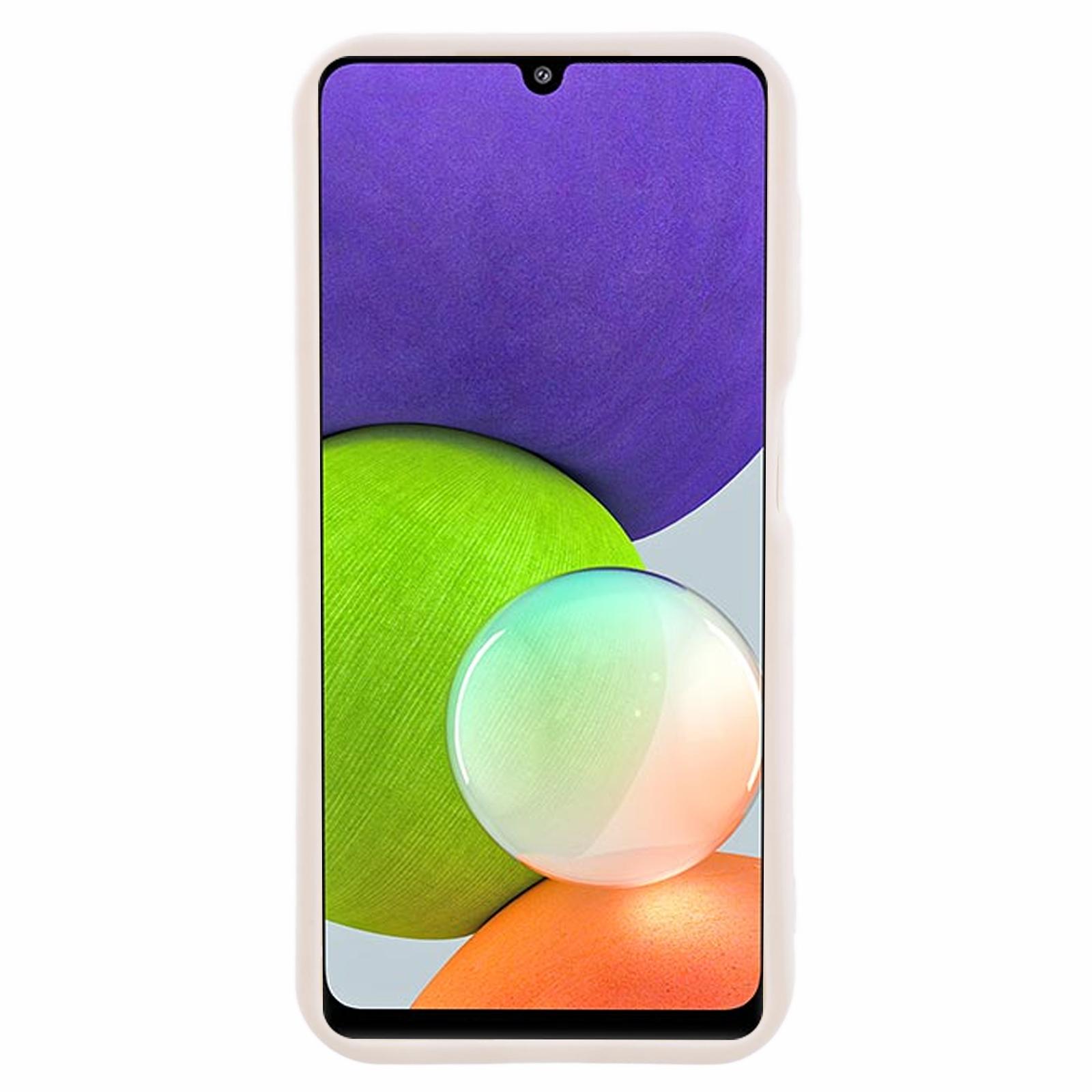 

For Samsung Galaxy A22 4G (EU Version) TPU Case Anti-drop Matte Phone Cover Beige