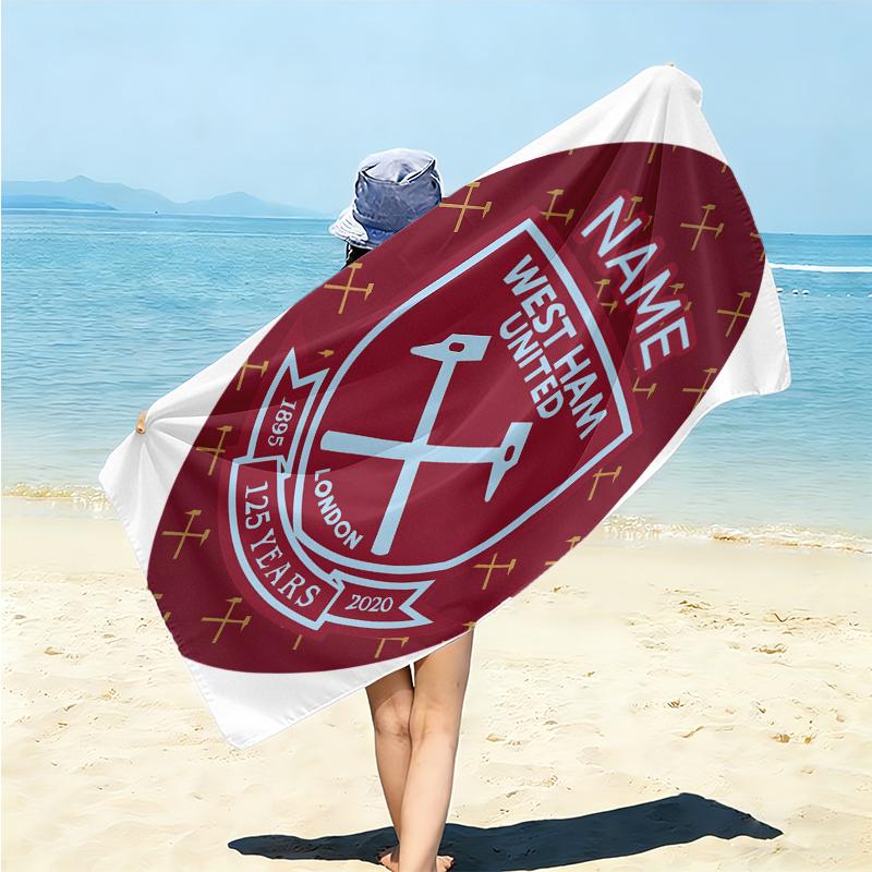 Personalized Getafe FC Crest Beach Towel Microfiber Beach Towel Thin Absorbent for Beach Swimming Yoga Bath Sports. 0910136