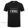 Summer Men Casual TShirt Funny Geek It Works On My Machine Graphic Tshirts Male O Neck Oversized Tees Computer Programmer Top