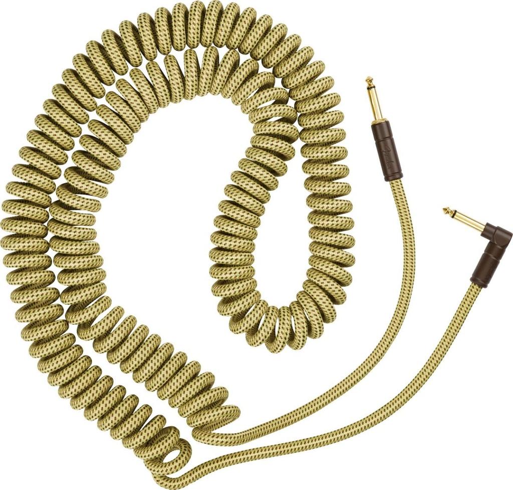 Fender Štítový luxusní spirálový tvídový kabel, 30',