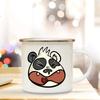 Panda Bear Mug Girlfriend Gift Ideas Cute Coffee Mug Panda Gifts Camper Decor Camping Enamel Mug Birthday Gifts for Friend