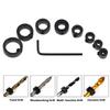 8Pcs High Hardness Depth Stop Collar Kit with Wrench for Woodworking Ceramic Wall and Plastic Drilling Applications