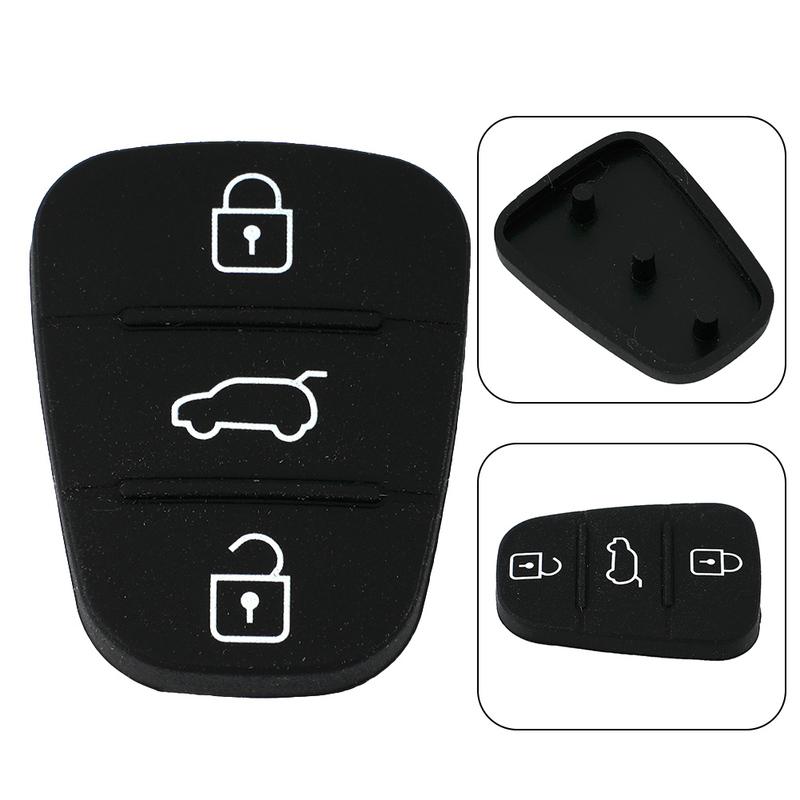 Replacement rubber key pad for For HYUNDAI i20 For i30 ix35 ix20 For Rio For Venga plastic key cover with 3 buttons for car keys