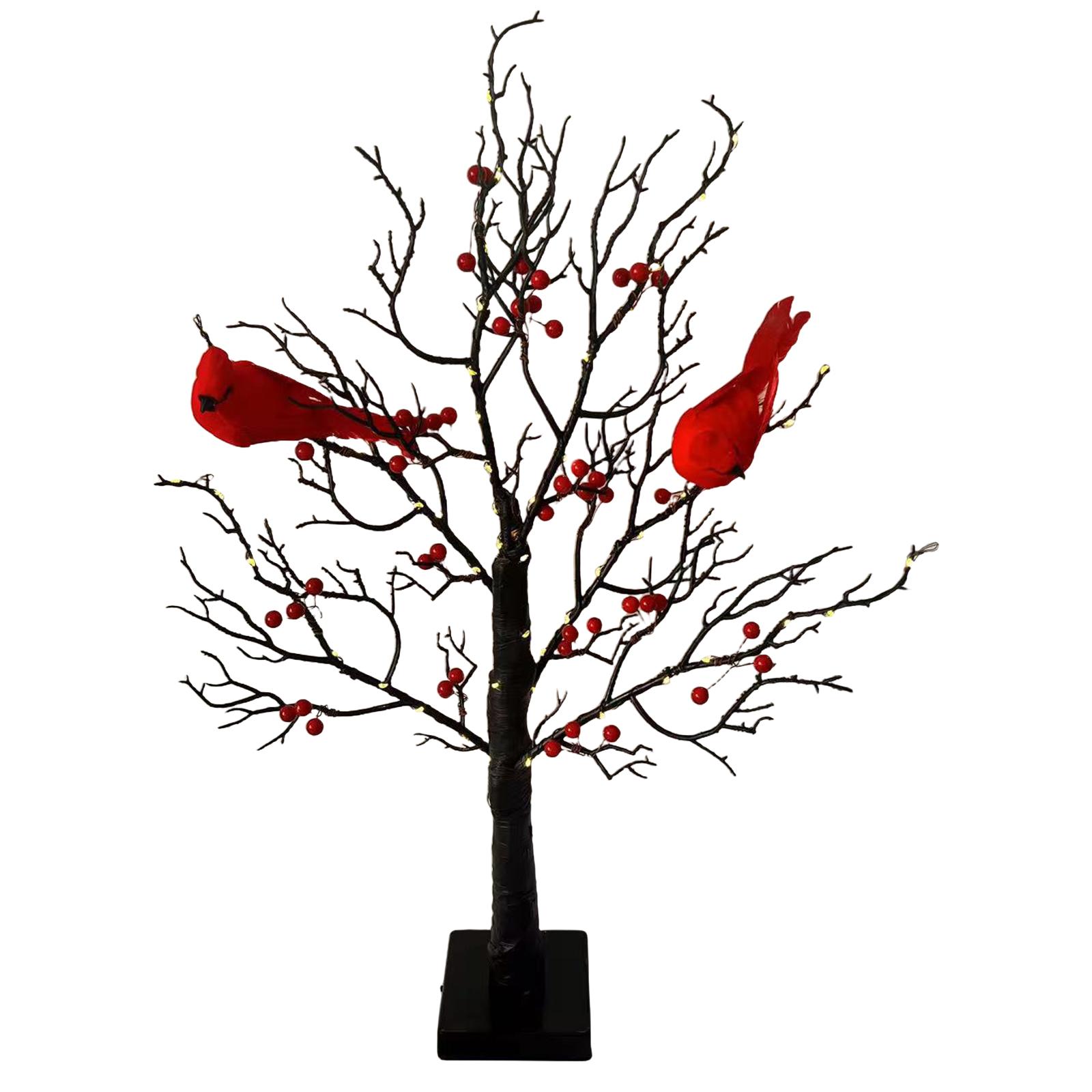 

Рождественское дерево «Кардинал» с подсветкой, создающее праздничную атмосферу, декор, легкая сборка для двора, дорожки, сада, украшение для рождественской вечеринки
