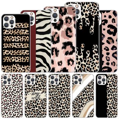 Leopard Print Soft Case For iPhone 11 12 13 Mini 14 Pro Max Apple Phone Cover X XS XR SE 7 Plus 8 + 6 6S 5S Funda Coque