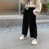 Baby Girls Pants Autumn Winter Warm Kids Corduroy Trousers 0-10 Years Old Children Warm Casual Straight Pants