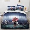 3D Print Rugby Sports Duvet Cover Set, American Football Bedding Set Queen Fashion 3pcs Comforter Microfiber Quilt Cover Double