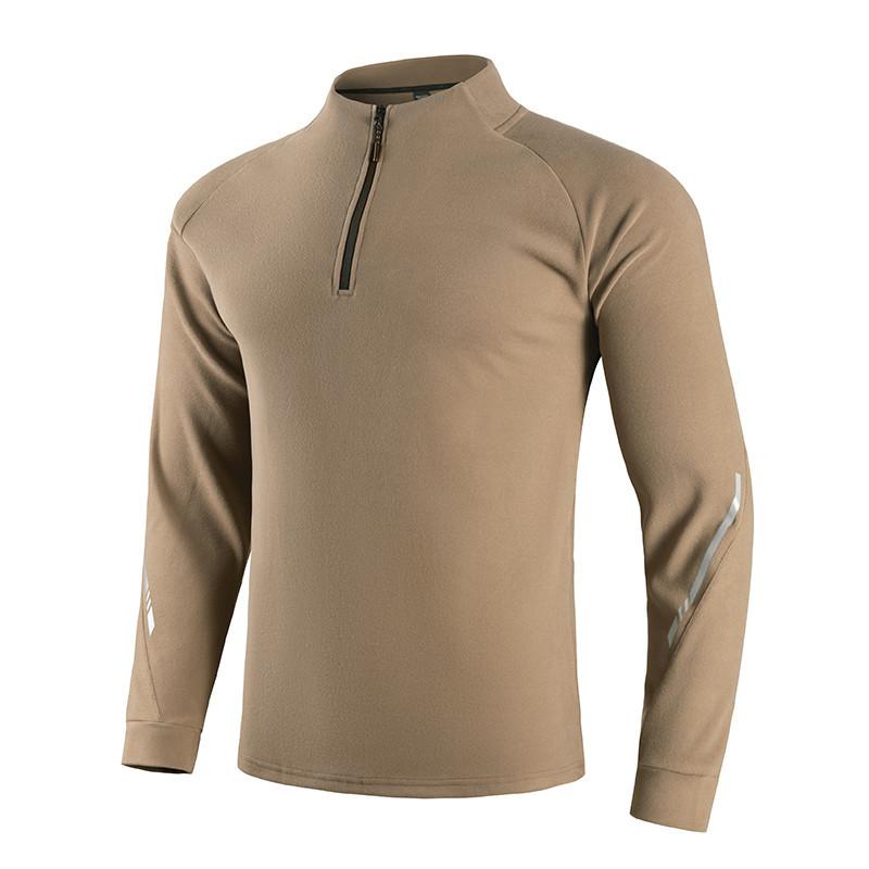 Men's Half Zip Hoodie Long Sleeve Stand Collar Casual Pullover for Running Cycling Fitness with Reflective