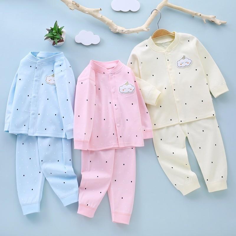 Baby Cotton Underwear Set With Open Front Cardigan For Newborns And Toddlers