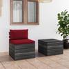 Day and Night - Day and Night Pallet Garden Furniture 2 Pieces Cushions Solid Pine Wood