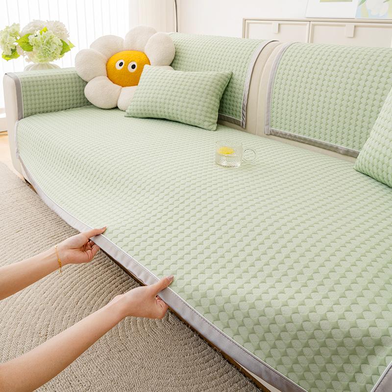 Sofa Cushion Summer Mat Seat Cushion Non-Slip Cool Cushion New Cover Cloth Towel Leather Summer High-End Cushion