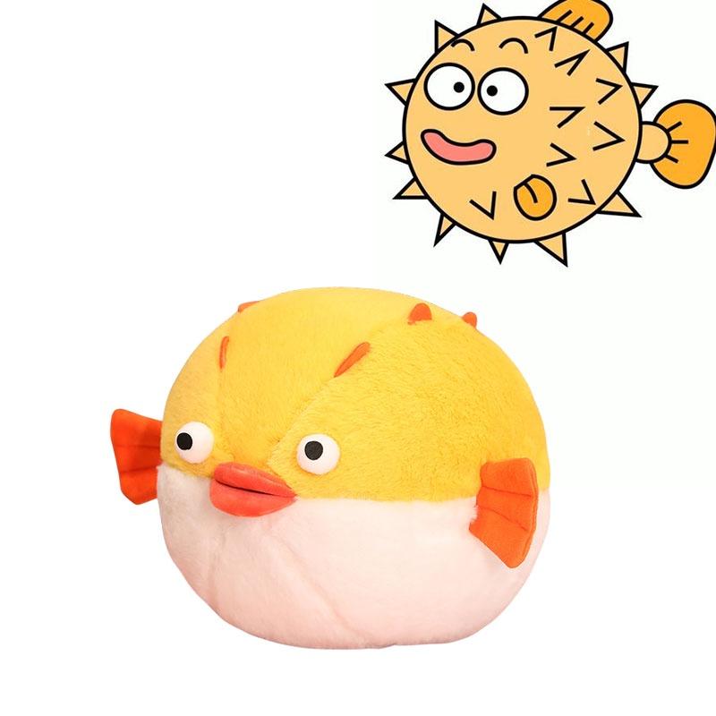 Adorable Ocean Pufferfish Crocodile Plush Toy For Kids Wholesale 40cm 60cm 80cm 35cm 45cm 60cm