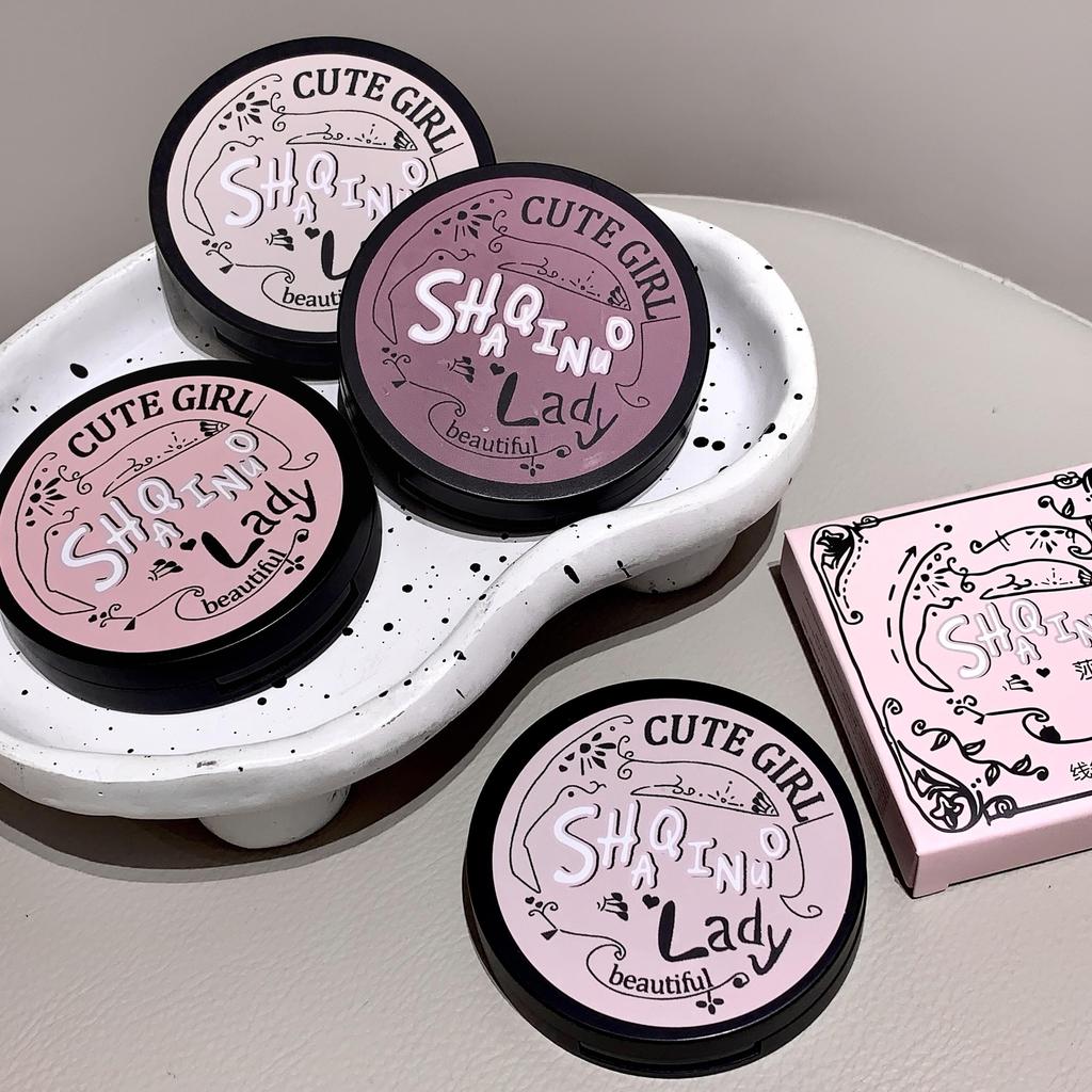 Three-color Blush SHAQINUO Matte Pearlescent Contouring and Long-lasting Powder Delicate Three-Color Rouge