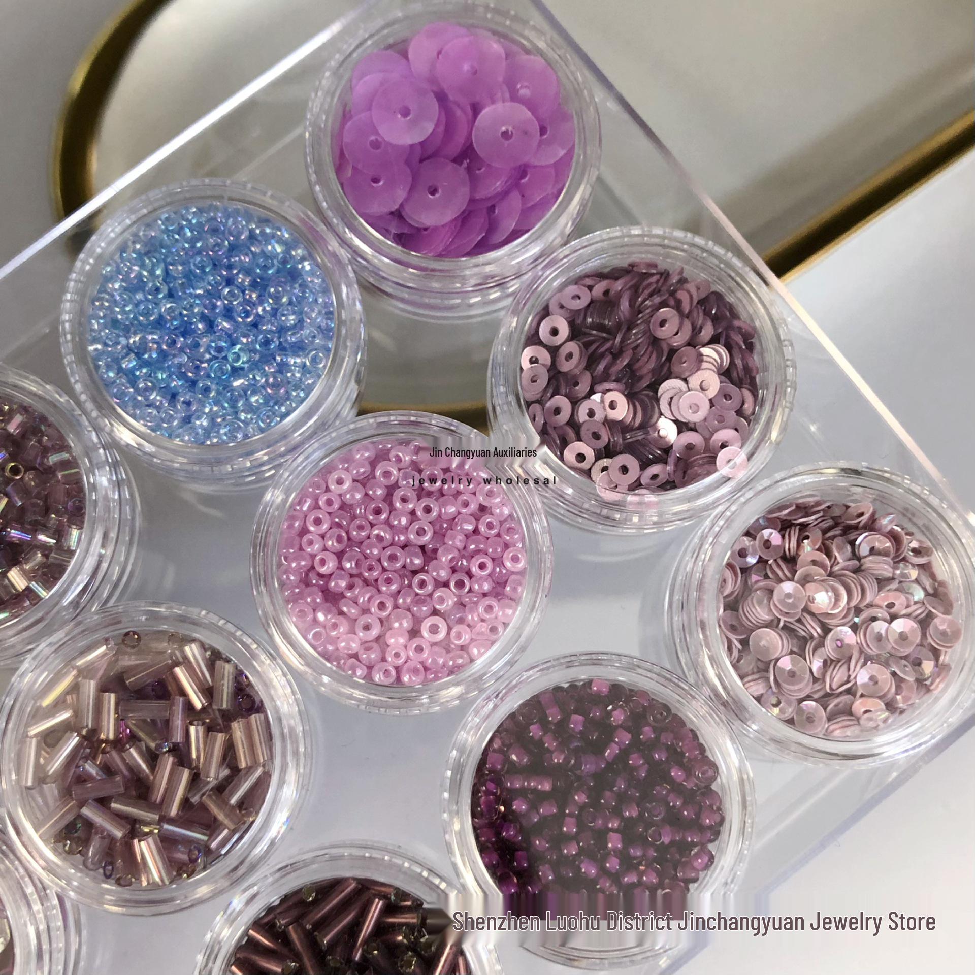 

Deep Purple Sequined Glass Millet Tube Beads for Dress Embroidery DIY 2mm Dyed Center Beads, 30g ~2000 pcs