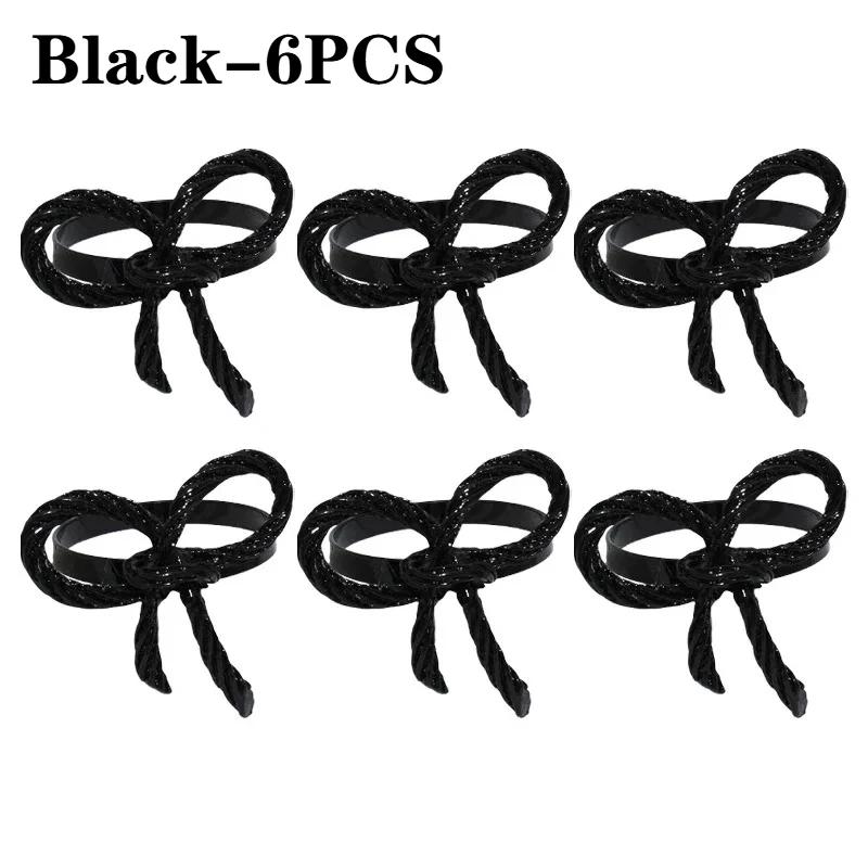 Bow Tie Napkin Rings Metal Table Decor Simple Elegant Design for Christmas Wedding Valentine's Day Party Dining Table Decor