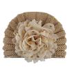 New children's knitted hat baby baby autumn and winter warm wool hat bonding hot golden flower children's hat