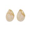 European and American style women's earrings geometric niche inlaid gemstone design retro stud earrings versatile high-end earrings